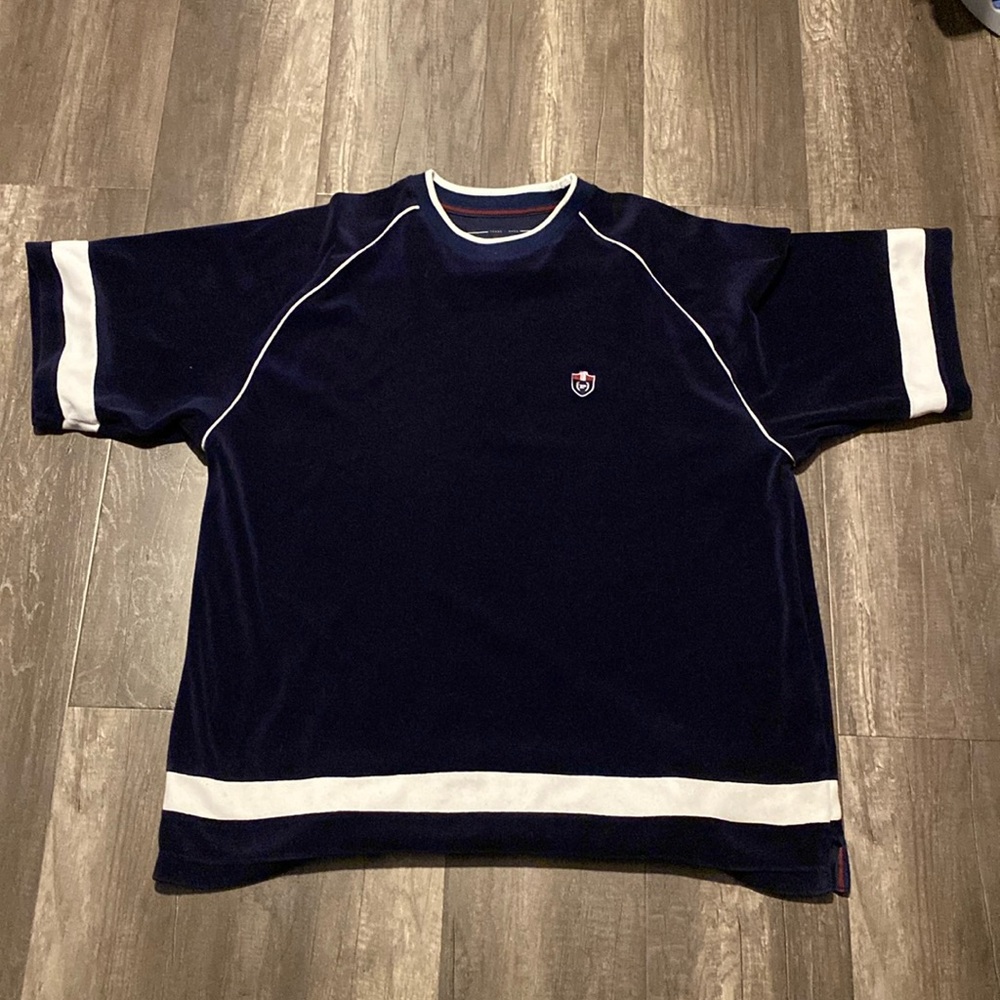 Phat Farm Dark Blue Velour Tee Tagged XL